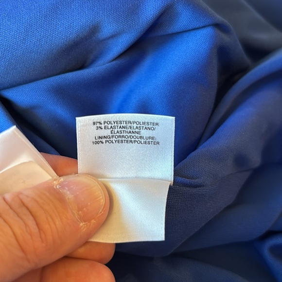 Kasper long modest royal blue, white and black dress jacket - Picture 9 of 10